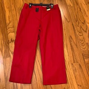 Venezia Lane Bryant Size 14 red straight twill Cropped pants